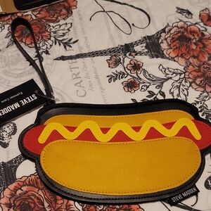🌭Steve Madden Yellow and Red Hot Dog Wristlet Eyeware Case🌭